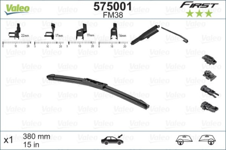 575001 Щетка стеклоочистителя Multiconnection 380mm/15'' Кар Электро