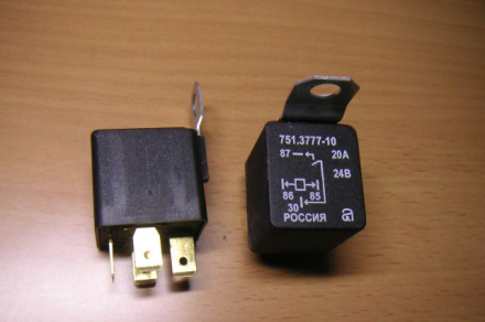 751.3777-10 Реле электромагнитное 24V 4-х контактное с кронштейном Кар Электро