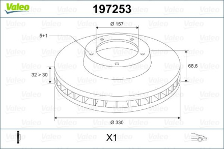 197253 Диск тормозной PORSCHE  CAYENNE (2003>) перед x1 (197253) Кар Электро